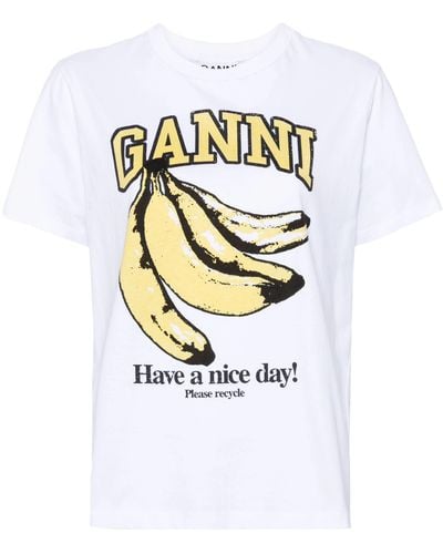Ganni T-shirt - Bianco