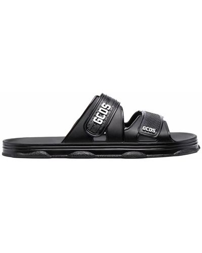 Gcds Black Logo-strap Flats