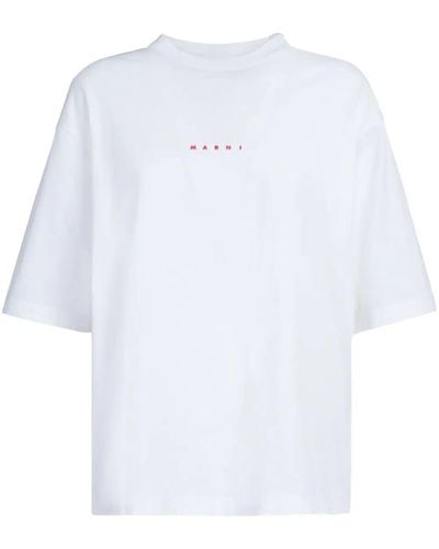 Marni T-shirt con logo - Bianco