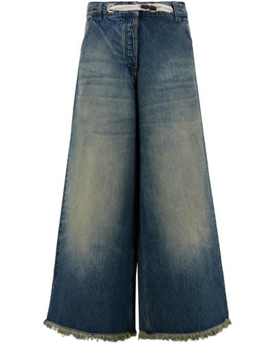 Moncler Genius Jeans A Gamba Ampia - Blue