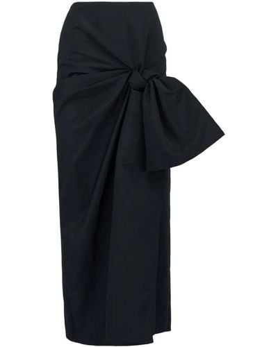 Alexander McQueen Alexander Mc Queen Black Pencil Skirt With Bow