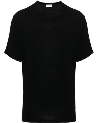 Saint Laurent T-shirt In Viscosa - Black