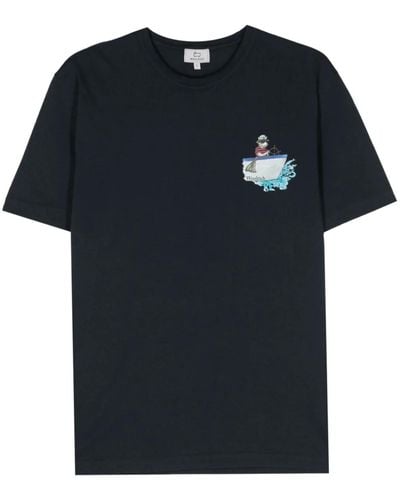Woolrich T-shirt con stampa pecora animata - Nero