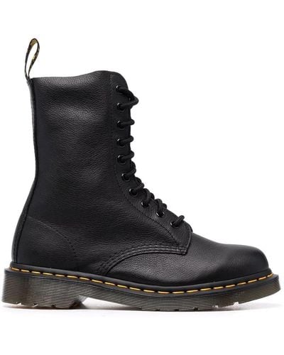 Dr. Martens 490 Virginia Leather Boots - Black