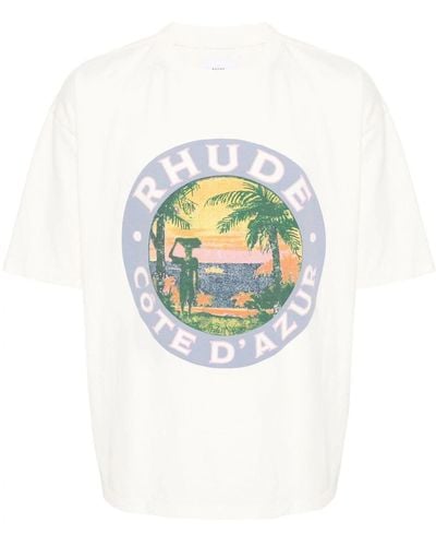 Rhude Lago Cotton T-shirt - White