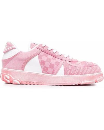 Gcds Multi-panel Lace-up Trainers - Pink