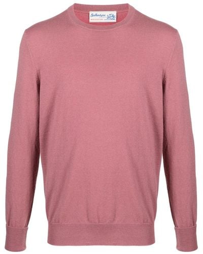 Ballantyne Crew-neck Cashmere Sweater - Pink
