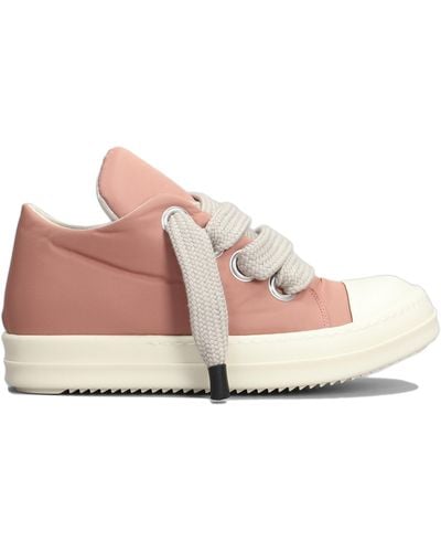 Rick Owens Lido Jumbo Lace Puffer Low Trainers - Pink
