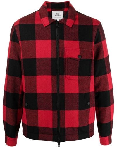Woolrich Plaid Check-pattern Shirt Jacket - Red