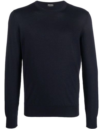 Zegna Crew-neck Cashmere Sweater - Blue