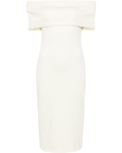 Bottega Veneta Off-shoulder Textured Midi Dress - White