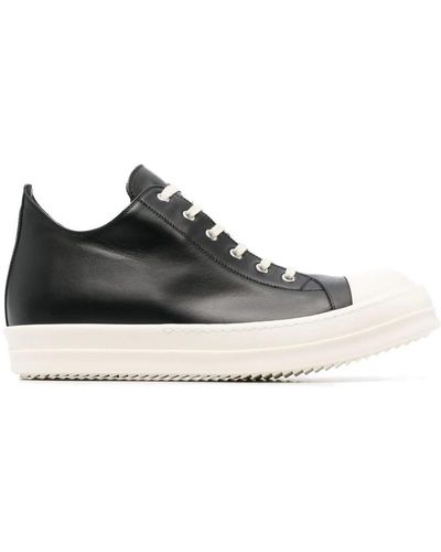 Rick Owens Low sneakers in black and milk - Nero