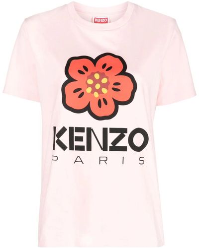 KENZO T-shirt boke flower - Rosa