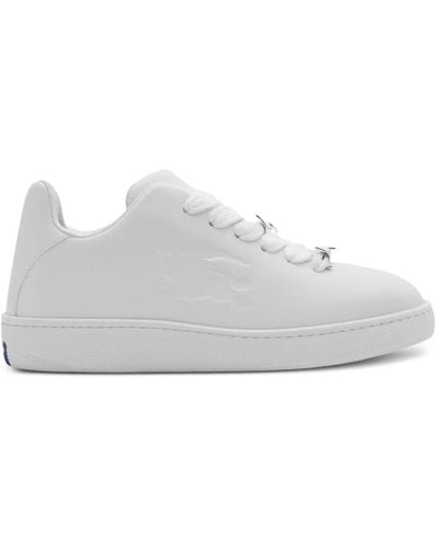 Burberry Scatola di stoccaggio con sneaker in pelle - Bianco