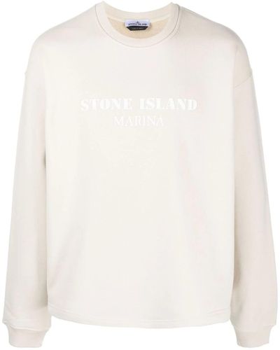 Stone Island Logo-print Sweatshirt - White