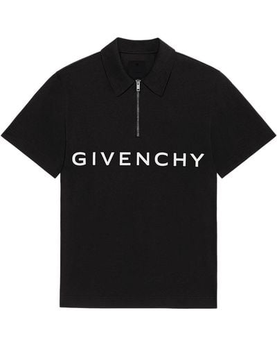 Givenchy Polo Con Zip Archetype - Black