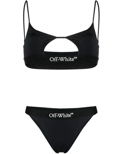 Off-White c/o Virgil Abloh Logo Band Beachwear - Black