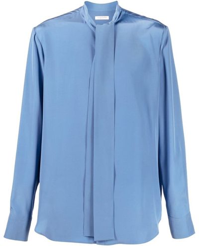 Valentino Camicia con collo a foulard - Blu