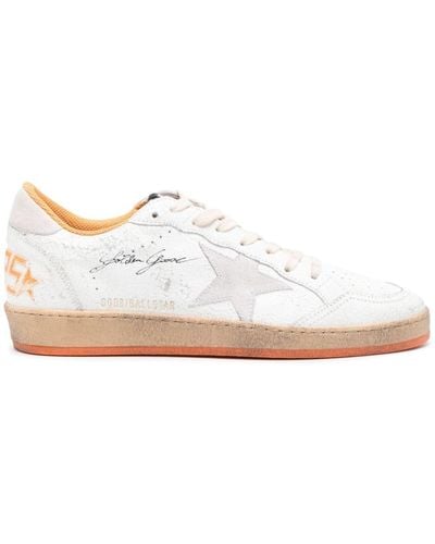 Golden Goose Ball Star Wishes Leather Trainers - White