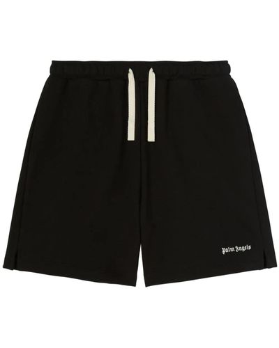 Palm Angels Shorts sportivi con ricamo - Nero