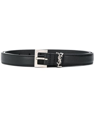 Saint Laurent Cintura con applicazione - Nero