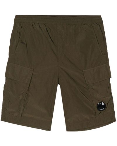 C.P. Company Lens-detail Cargo Shorts - Green