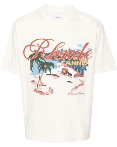 Rhude Cannes Beach T-shirt - White