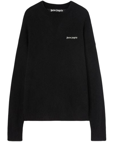 Palm Angels Pullover con logo - Nero