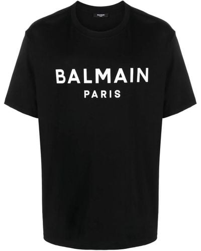 Balmain T-Shirt Stampa Logo - Nero
