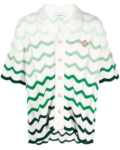 Casablancabrand Camicia in crochet - Verde