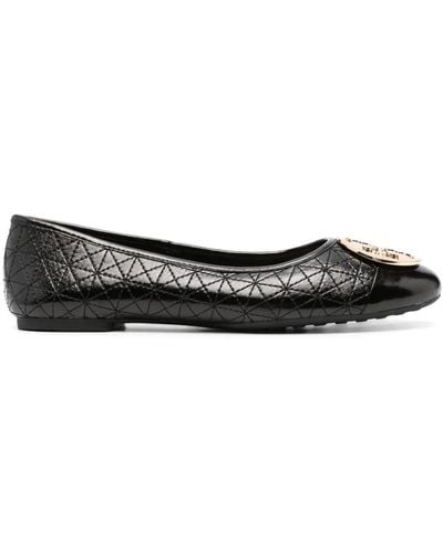 Tory Burch Claire Quilted Leather Ballerinas - Black