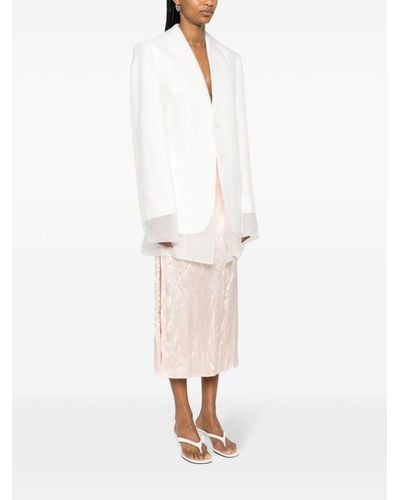 Sportmax Blazer Acacia a strati - Bianco