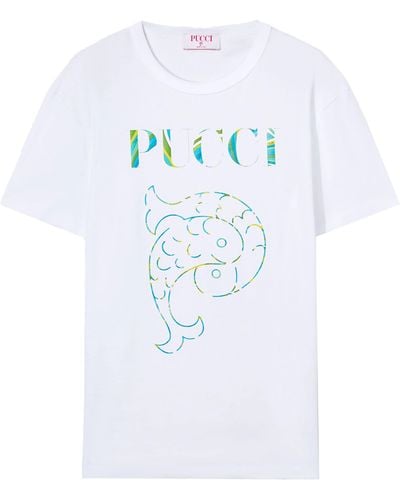 Emilio Pucci T-shirt con stampa - Bianco