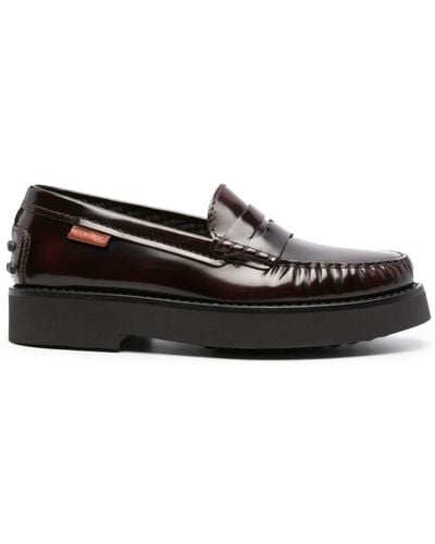 Tod's Leather Penny Loafers - Black