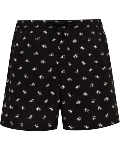 A.P.C. Bobby Logo-embroidered Swimming-shorts - Black