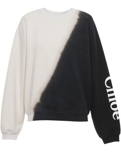 Chloé Logo Cotton Sweatshirt - White