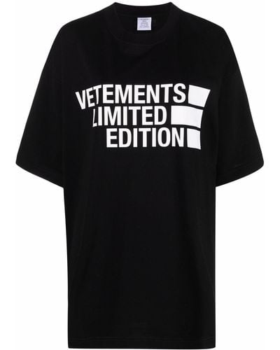 Vetements Big Logo Limited Edition T-shirt - Black