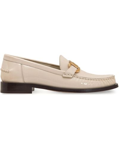 Ferragamo Patent Leather Loafers - Natural