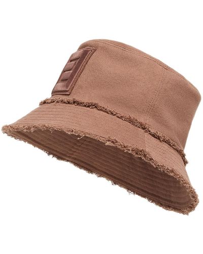 Fendi Bucket In Denim Marrone - Brown