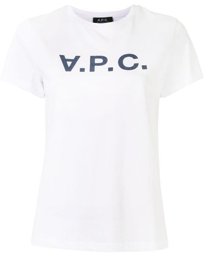 A.P.C. T-shirt a girocollo con stampa - Bianco