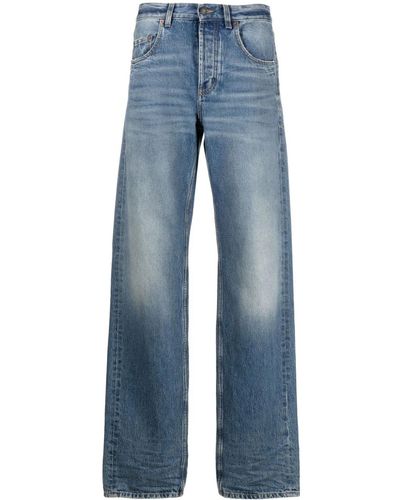 Saint Laurent Jeans a gamba ampia - Blu