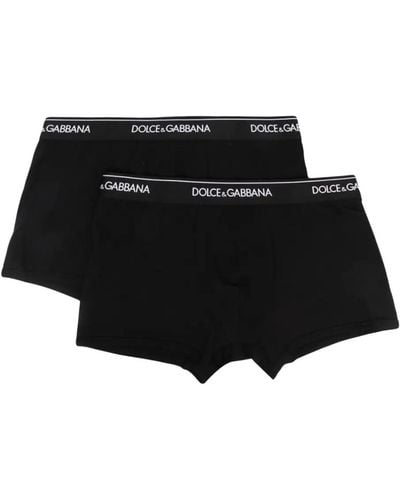 Dolce & Gabbana Bi-pack boxer regular cotone stretch - Nero