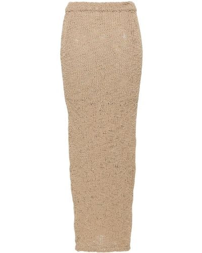 Alexandre Vauthier Column Crocket Maxi Skirt - Natural
