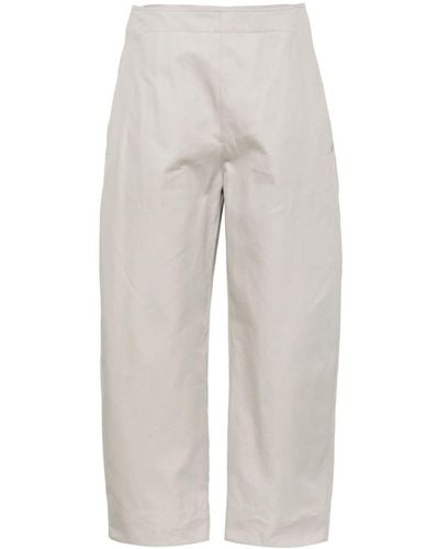 Bottega Veneta Wide-leg Cotton Trousers - Women's - Cotton - White