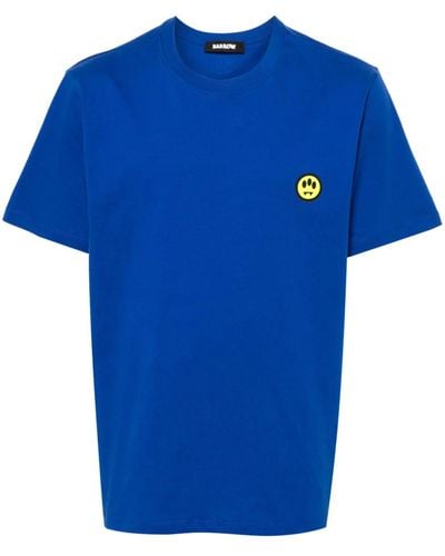 Barrow T-shirt Unisex Con Motivo Volto - Blue