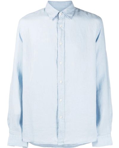 Woolrich Camicia In Lino - Blue