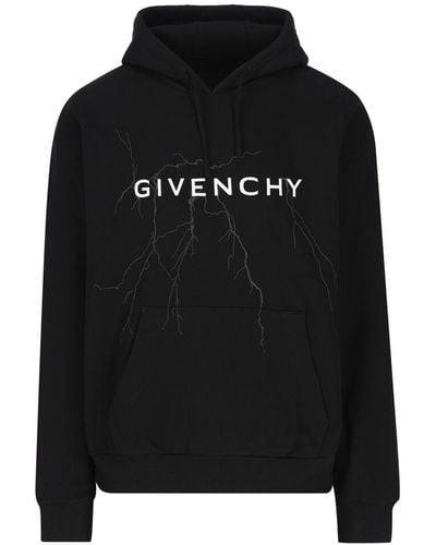 Givenchy Felpa Con Motivo Riflettente - Black