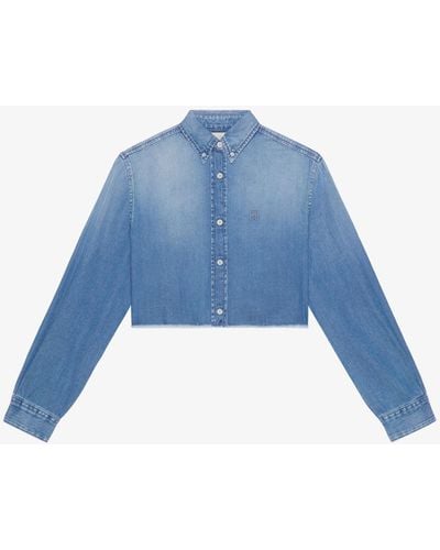 Givenchy Camicia corta in denim - Blu
