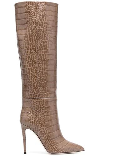 Paris Texas Boots With Crocodile Effect - Brown