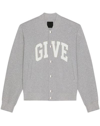 Givenchy Giacca varsity college in pile - Grigio